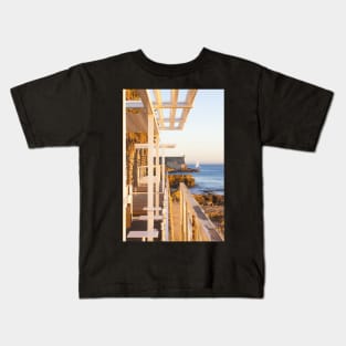 yacht by the fortress Kids T-Shirt